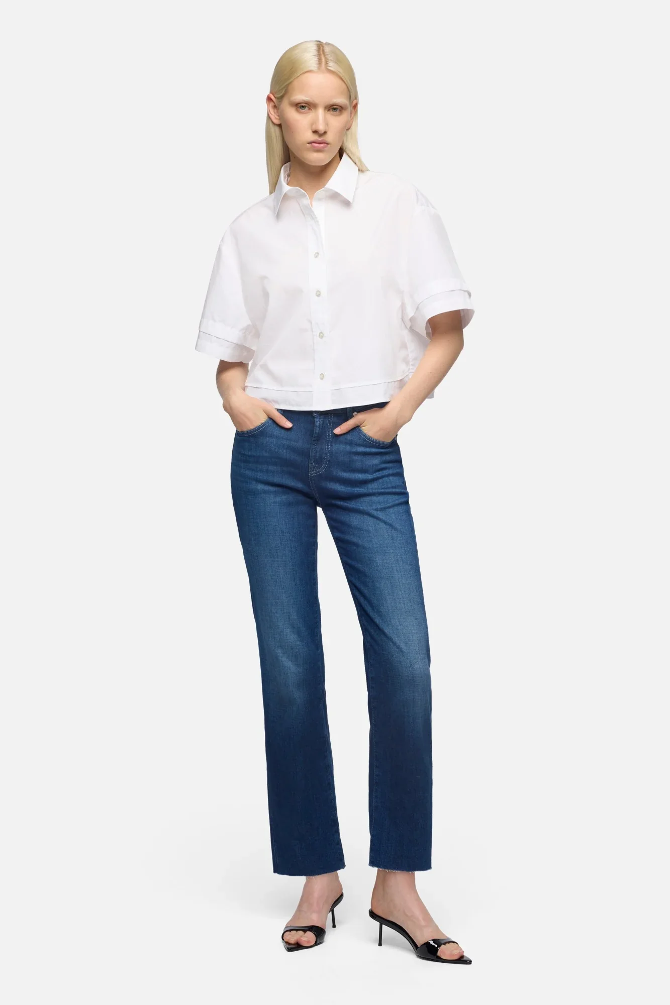 7 FOR ALL MANKIND - WOMEN'S CALIE STRAIGHT ANKLE PANT - Image 3
