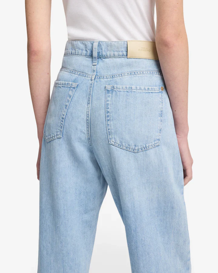 7 FOR ALL MANKIND- WOMEN'S INDIGO LINEN TESS TROUSER - Image 3