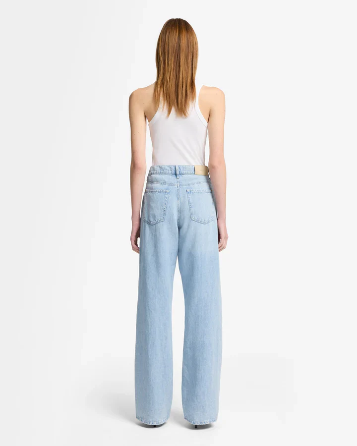 7 FOR ALL MANKIND- WOMEN'S INDIGO LINEN TESS TROUSER - Image 4