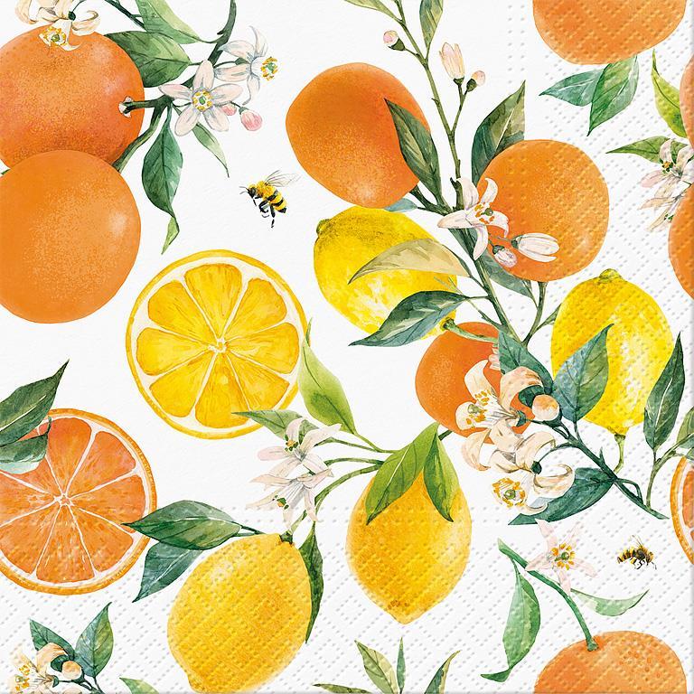 ABBOTT - LG CITRUS W/BEES NAPKINS 20PK