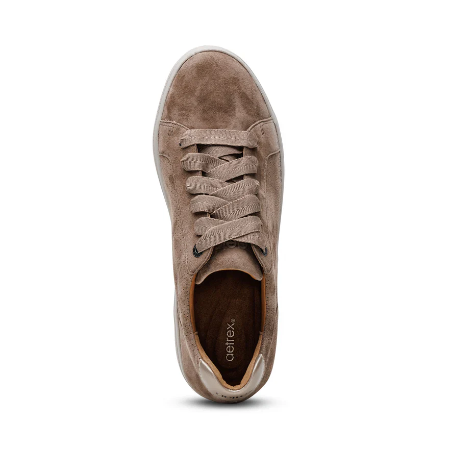 AETREX- WOMEN'S COURTNEY TAUPE LACE-UP SNEAKER - Image 5