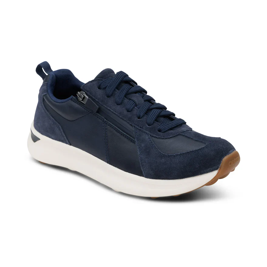 AETREX- WOMEN'S ELISE NAVY ARCH SUPPORT SNEAKER - Image 2