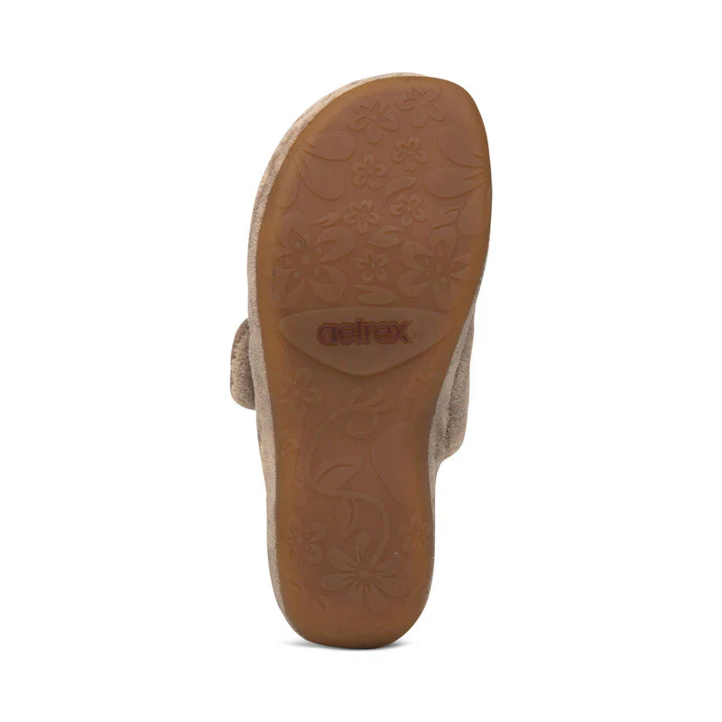 AETREX- WOMEN'S MANDY CLOSED TOE COFFEE SLIPPER - Image 5