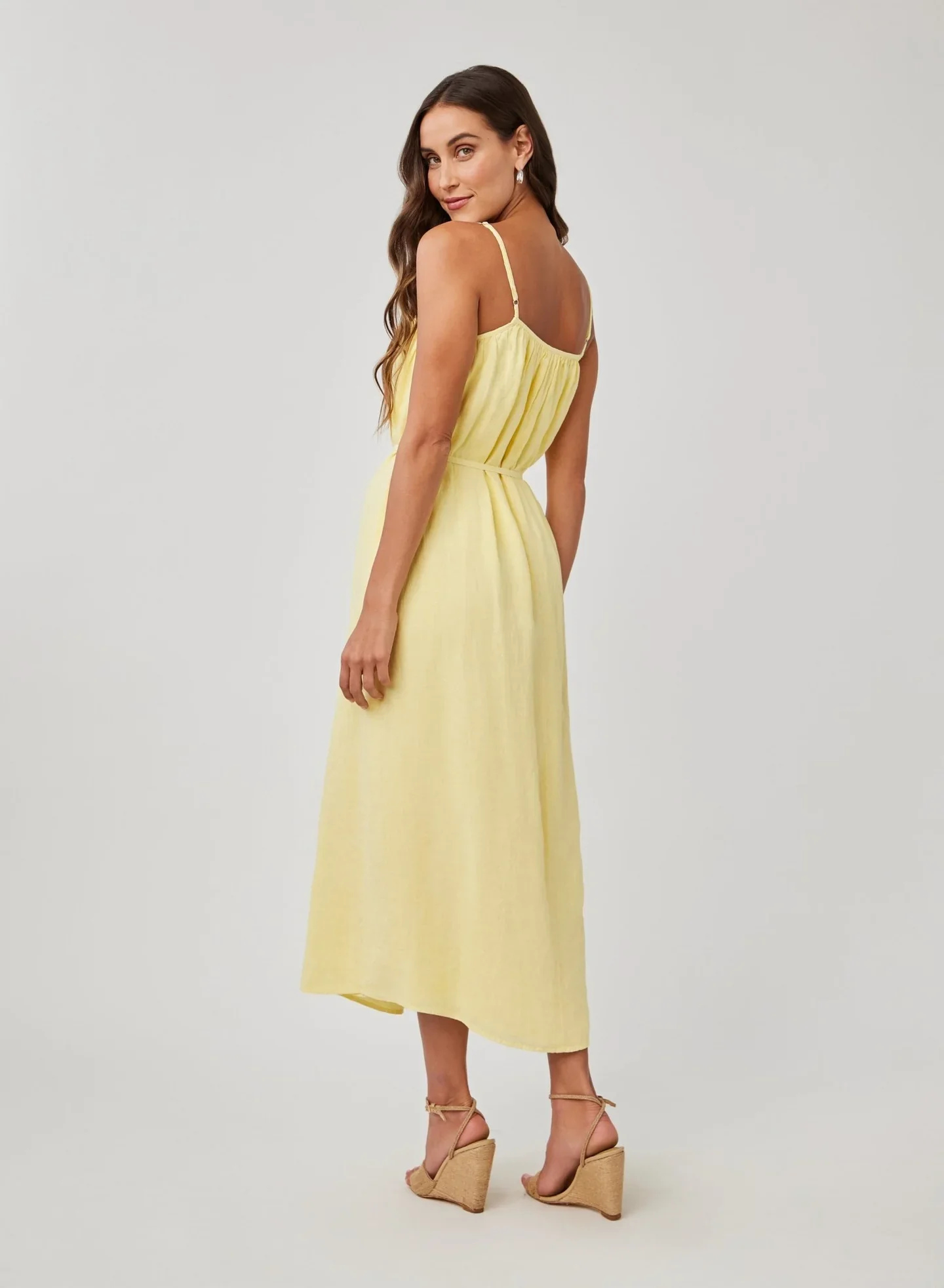 BELLA DAHL- WOMEN'S LINEN SHIRRED MAXI DRESS - Image 6