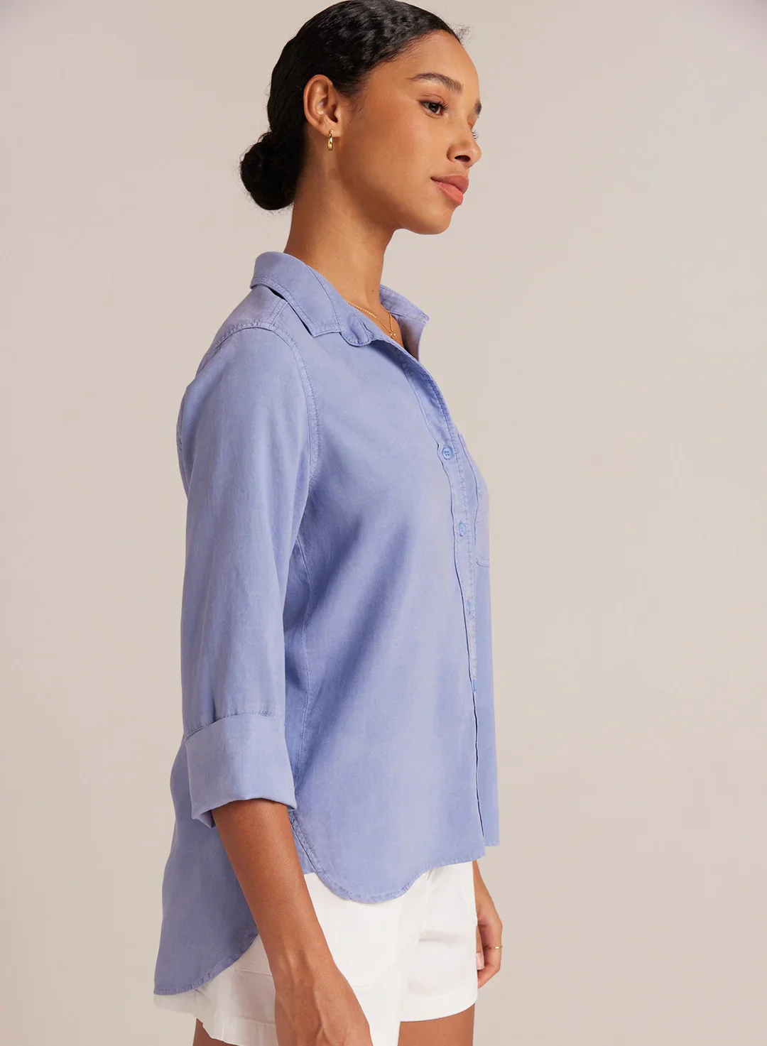 BELLA DAHL- WOMEN'S TAIL BUTTON DOWN SHIRT - Image 6