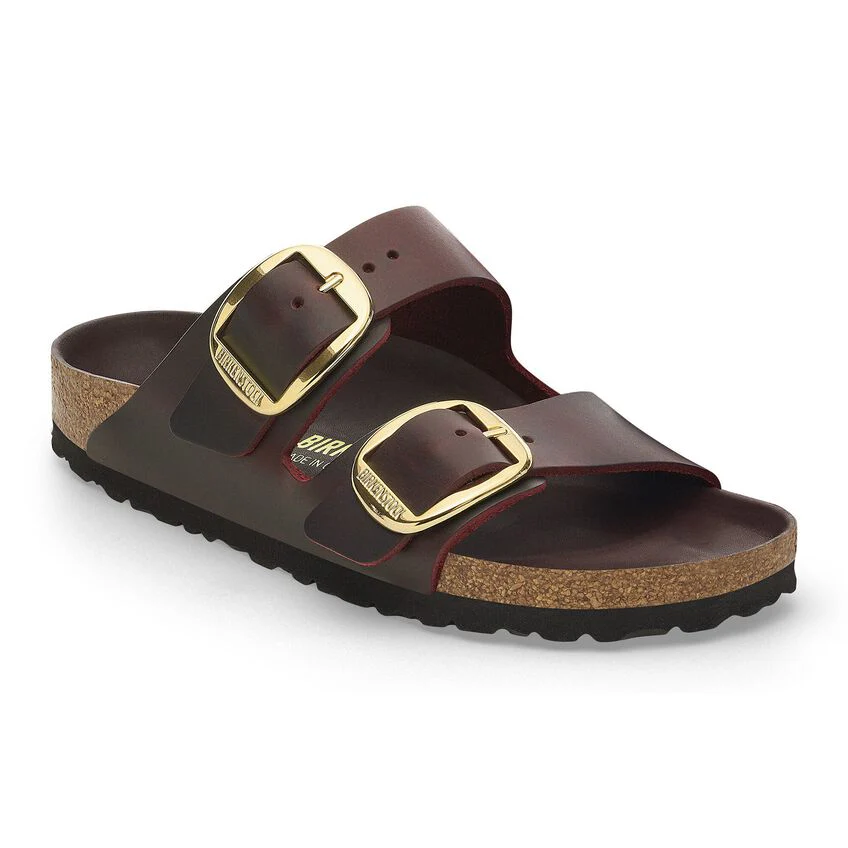 BIRKENSTOCK- ARIZONA NATURAL LEATHER OILED BIG BUCKLE SANDAL - Image 2