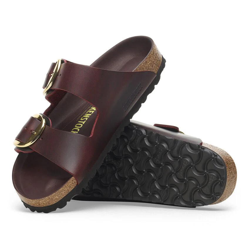 BIRKENSTOCK- ARIZONA NATURAL LEATHER OILED BIG BUCKLE SANDAL - Image 4