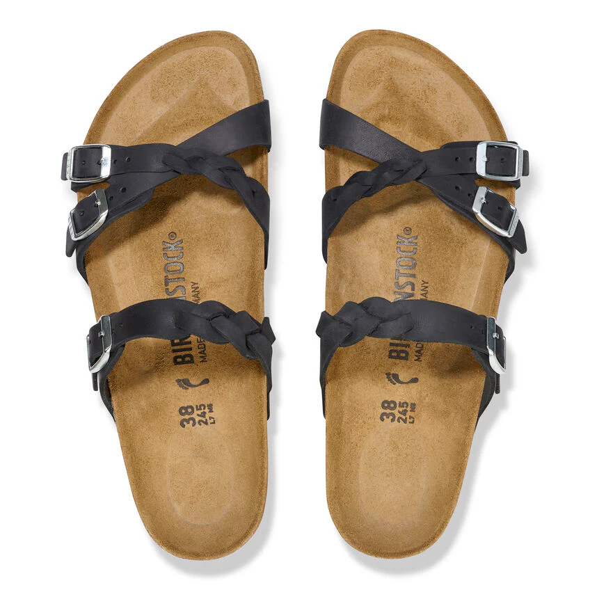 BIRKENSTOCK- FRANCA BRAIDED OILED LEATHER SANDAL - Image 4