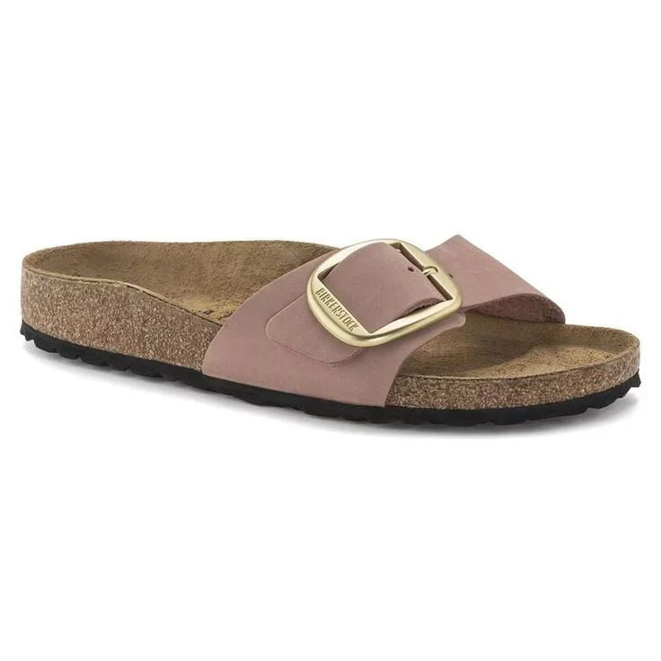 BIRKENSTOCK- MADRID BIG BUCKLE NUBUCK LEATHER SANDAL - Image 2
