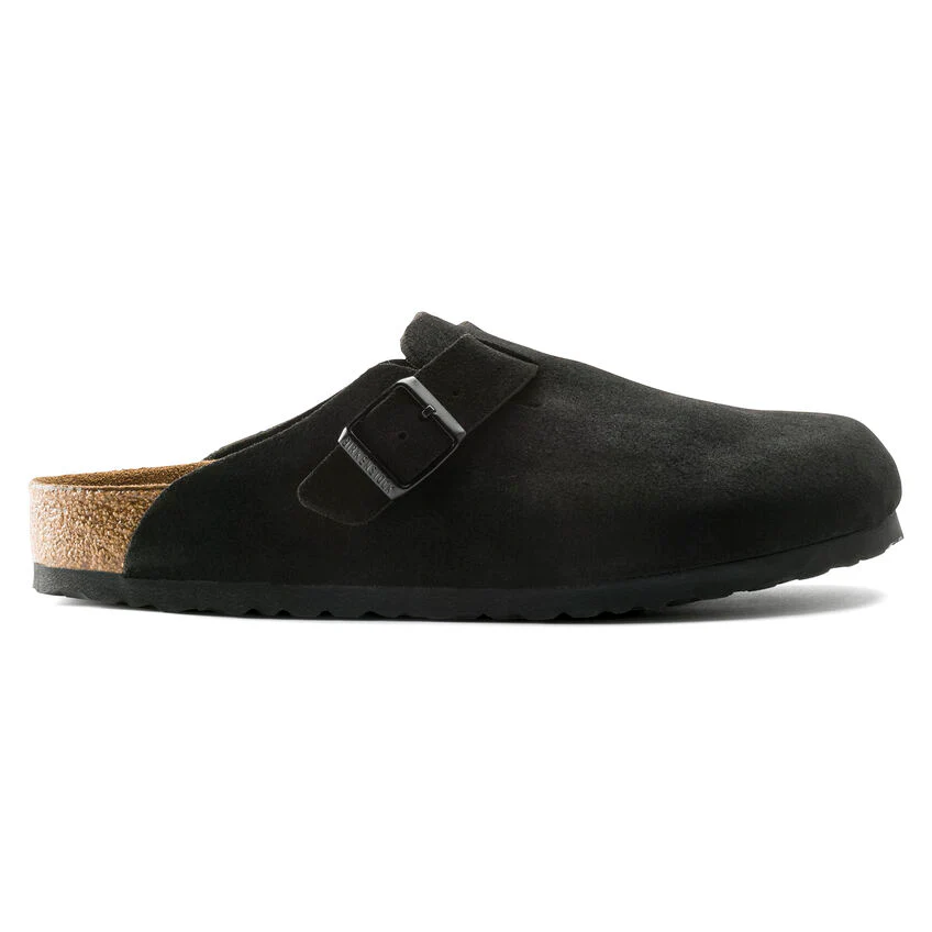 BIRKENSTOCK- BOSTON SOFT FOOTBED SUEDE LEATHER SHOE
