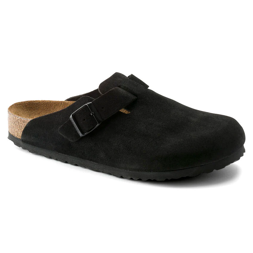 BIRKENSTOCK- BOSTON SOFT FOOTBED SUEDE LEATHER SHOE - Image 2