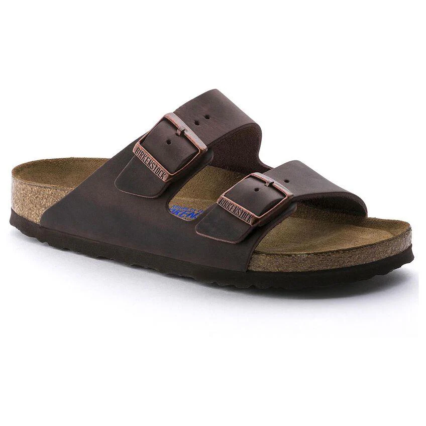 BIRKENSTOCK- ARIZONA HABANA LEATHER SOFT FOOTBED SANDAL - Image 2