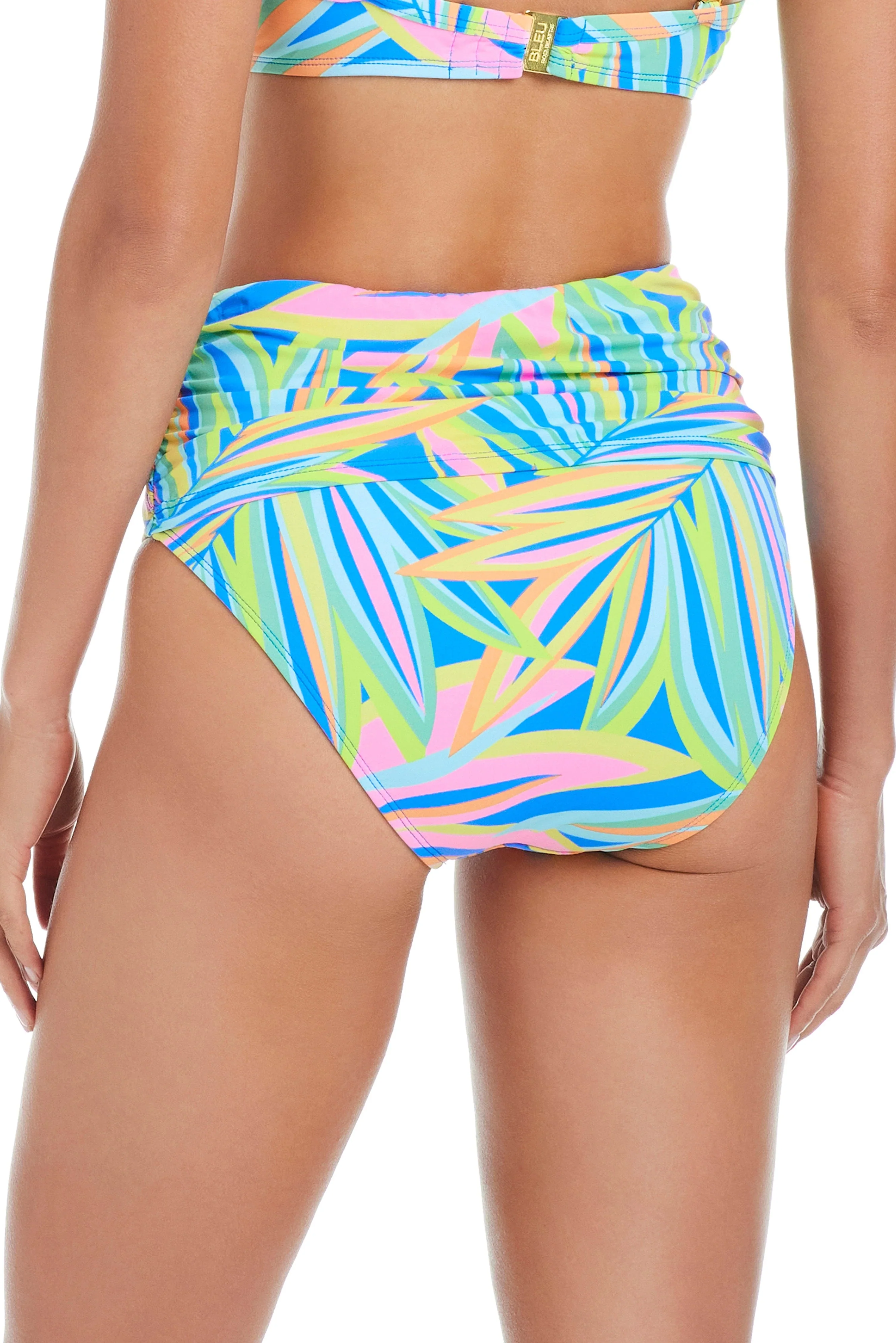 BLEU- Women's On The Bright Side High Waisted Sarong Bikini Bottom - Image 2