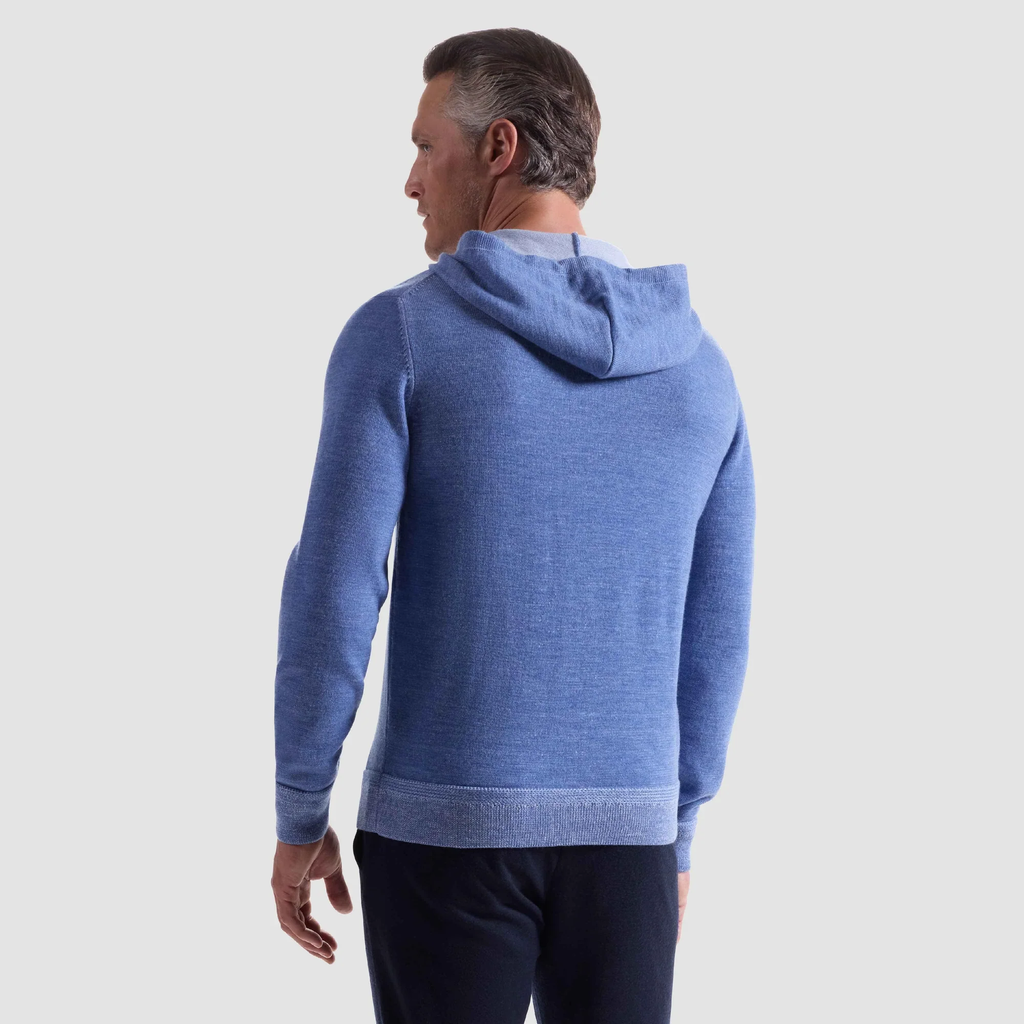 BUGATCHI- MEN'S MELANGE HOODIE SWEATER - Image 3