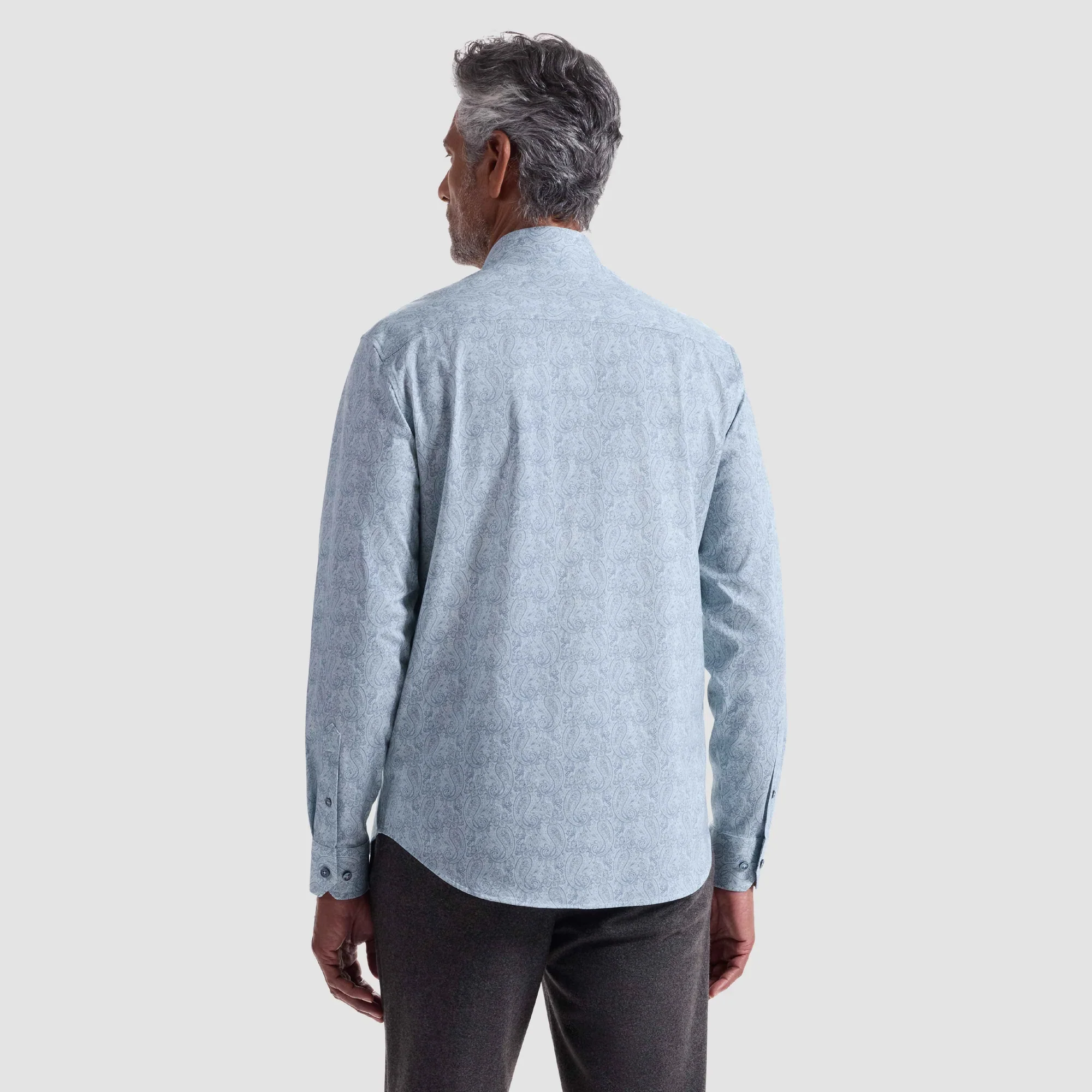 BUGATCHI- MEN'S JAMES PAISLEY OOOHCOTTON SHIRT - Image 3