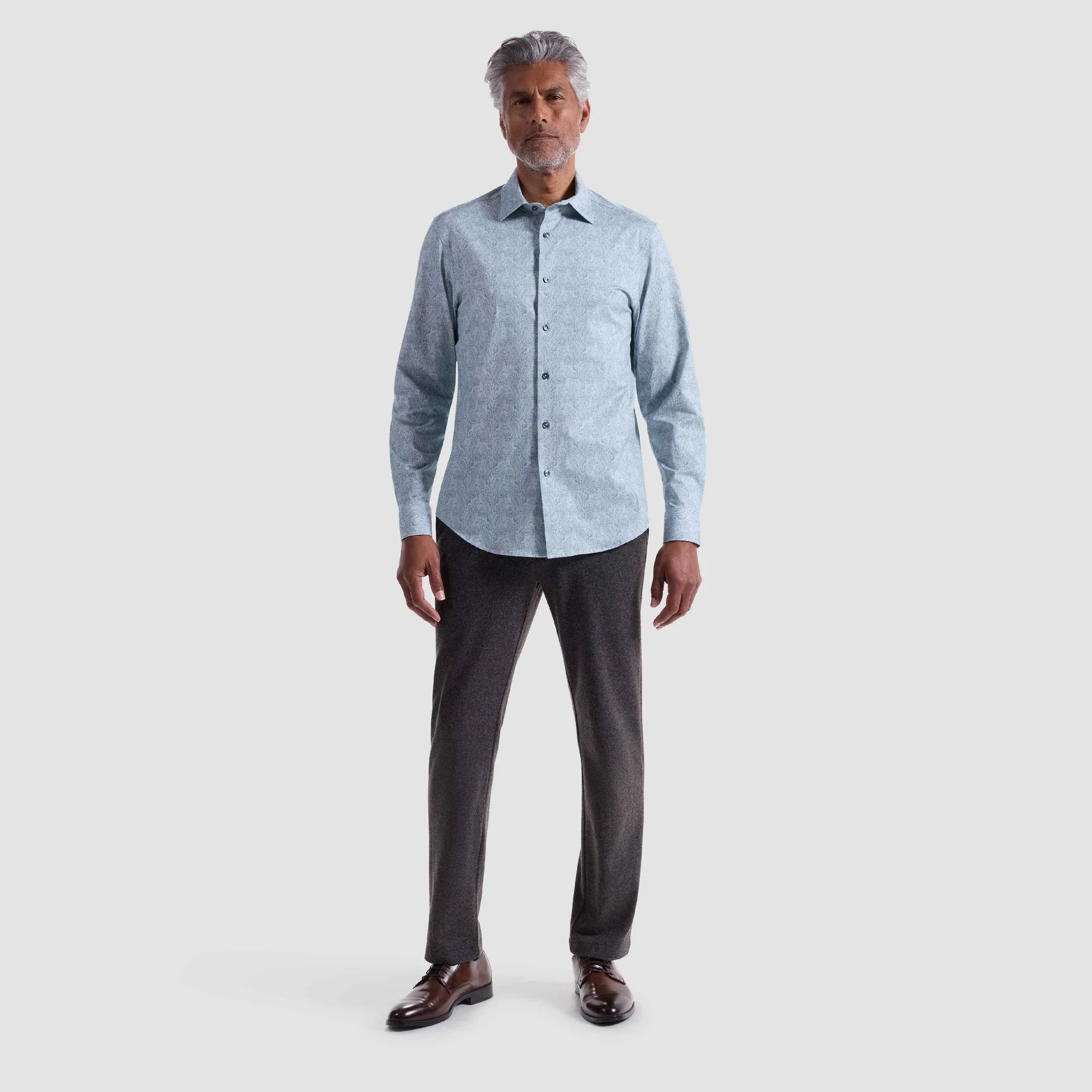 BUGATCHI- MEN'S JAMES PAISLEY OOOHCOTTON SHIRT - Image 4