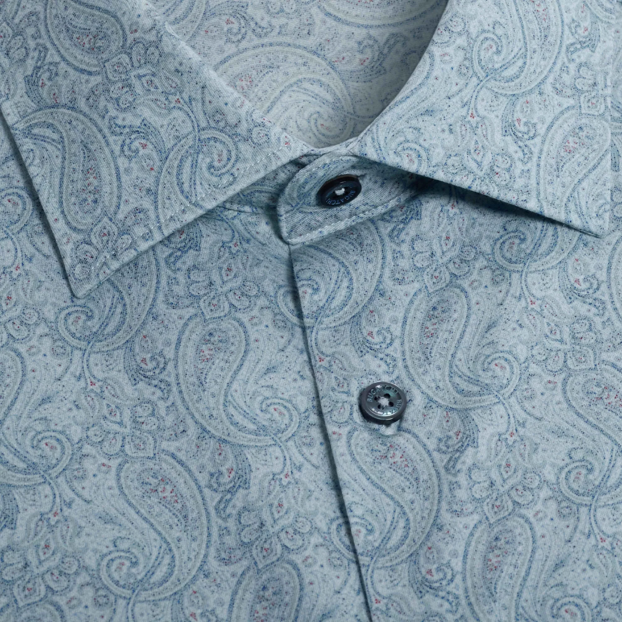BUGATCHI- MEN'S JAMES PAISLEY OOOHCOTTON SHIRT - Image 5