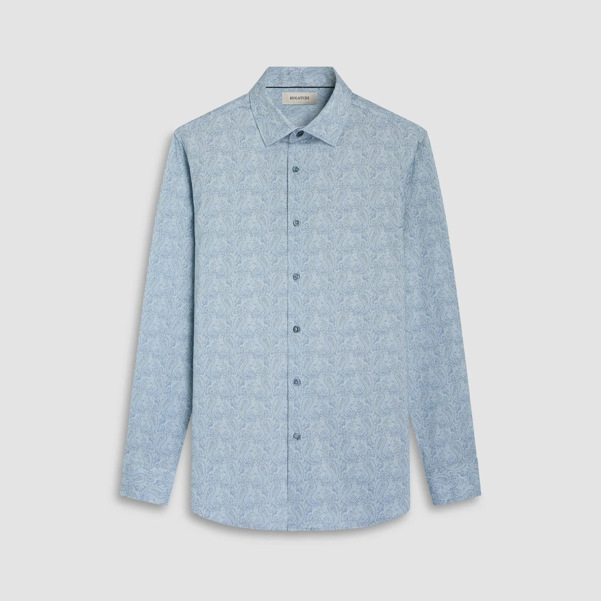 BUGATCHI- MEN'S JAMES PAISLEY OOOHCOTTON SHIRT - Image 6