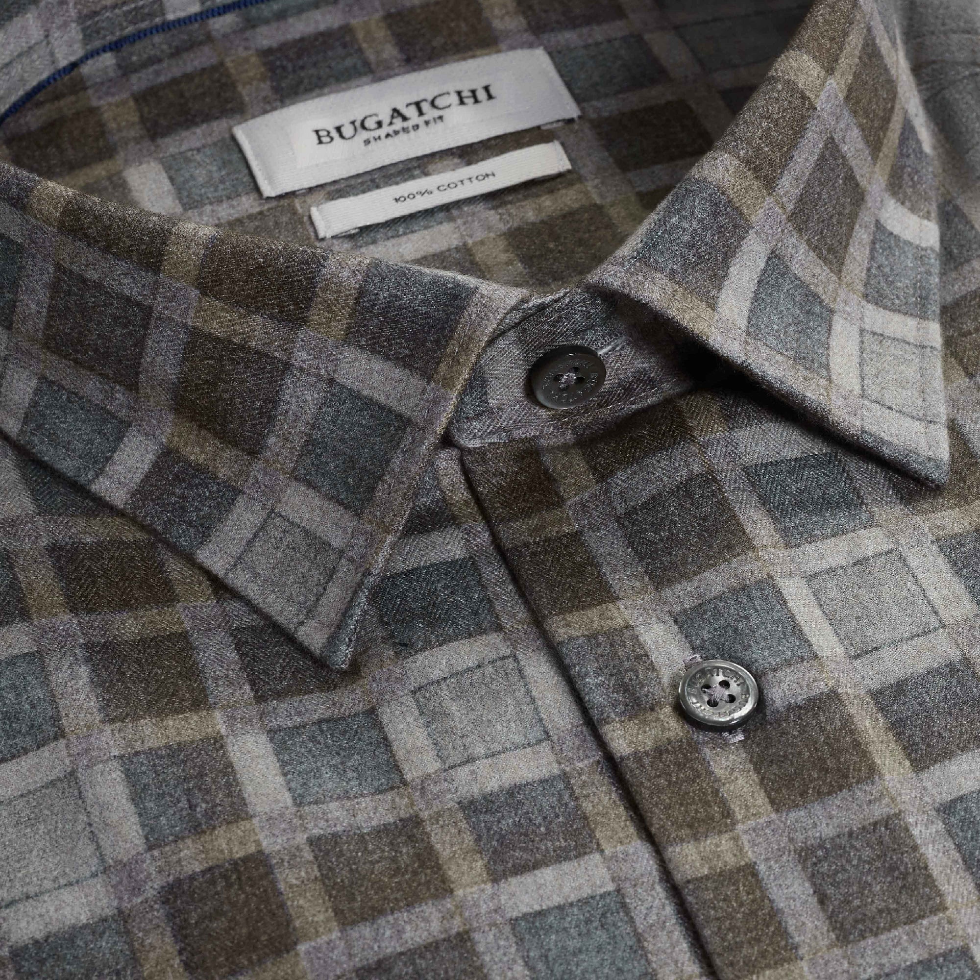 BUGATCHI- MEN'S JULIAN WINDOWPANE SHIRT - Image 4