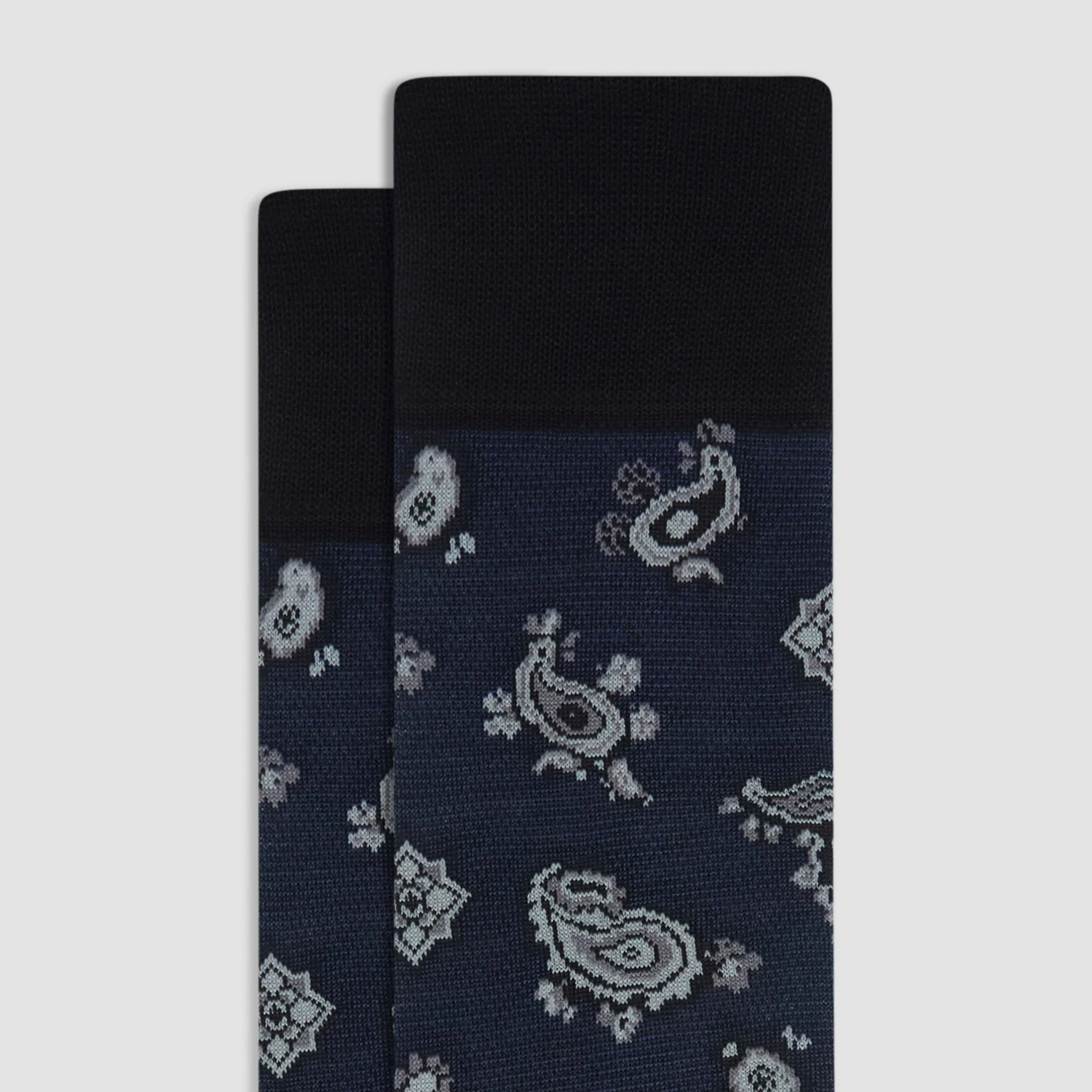 BUGATCHI - MENS PAISLEY MID-CALF SOCKS - Image 2