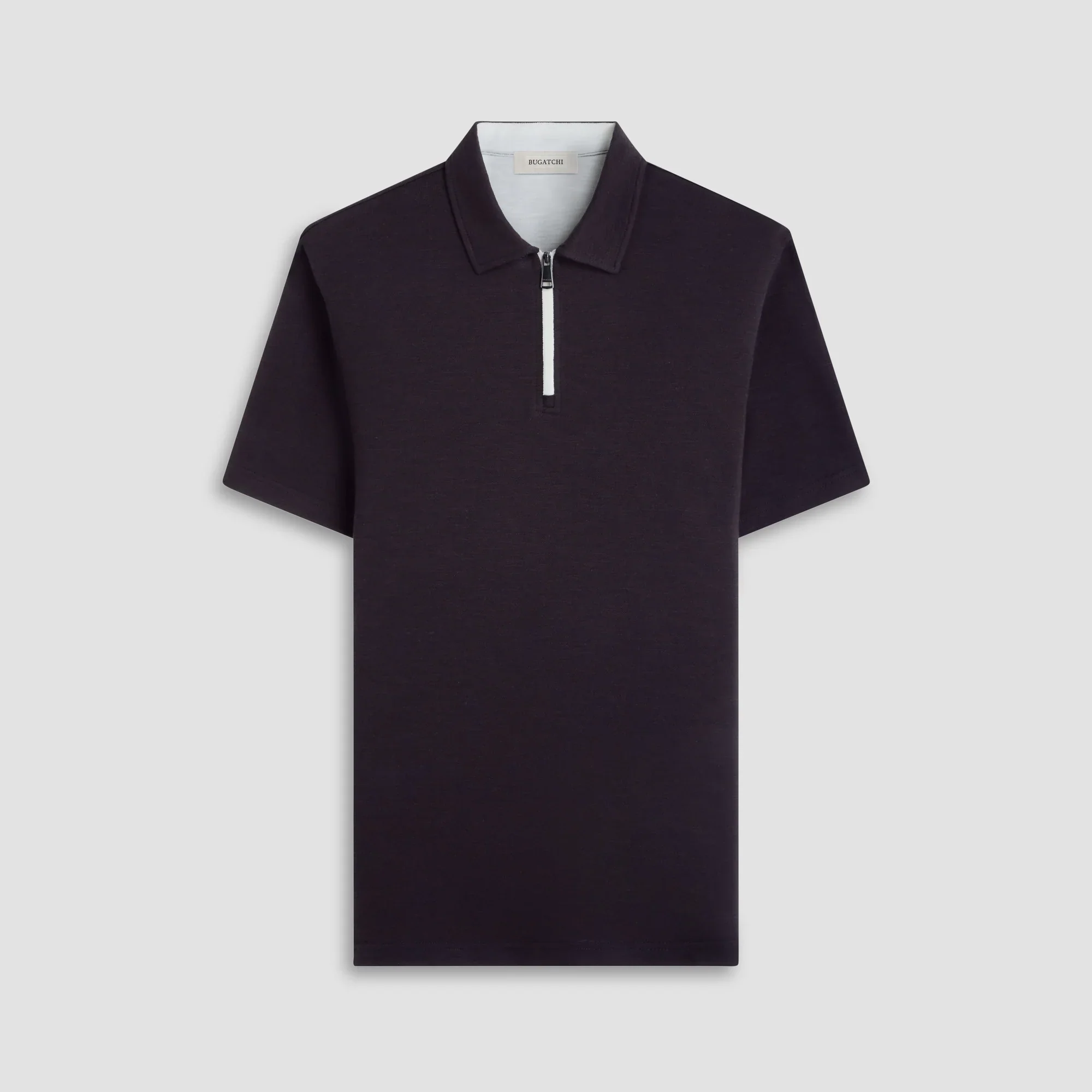 BUGATCHI- Men's Performance Heather Quarter-Zip Polo Shirt - Image 5