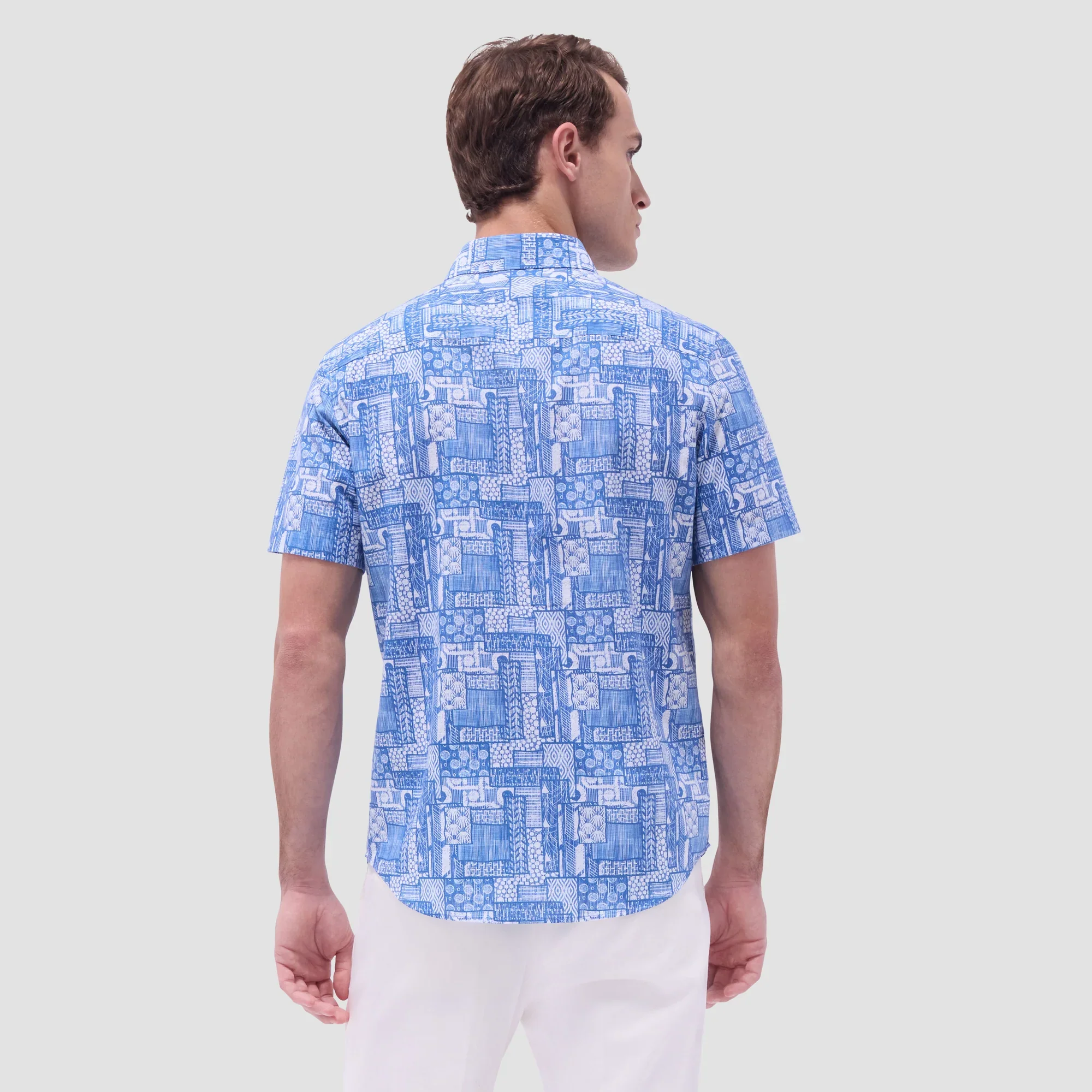 BUGATCHI- Men's Orson Abstract Short-Sleeve Shirt - Image 3