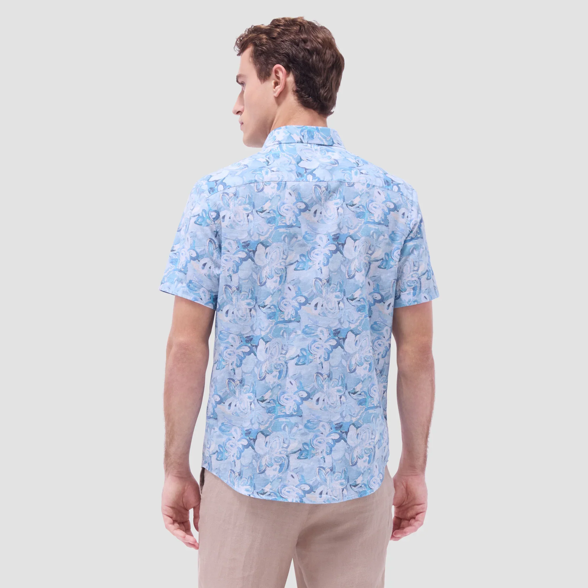 BUGATCHI- Men's Orson Floral Short-Sleeve Shirt - Image 2