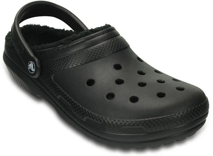 CROCS- MEN'S CLASSIC LINED CLOG BLACK - Image 2
