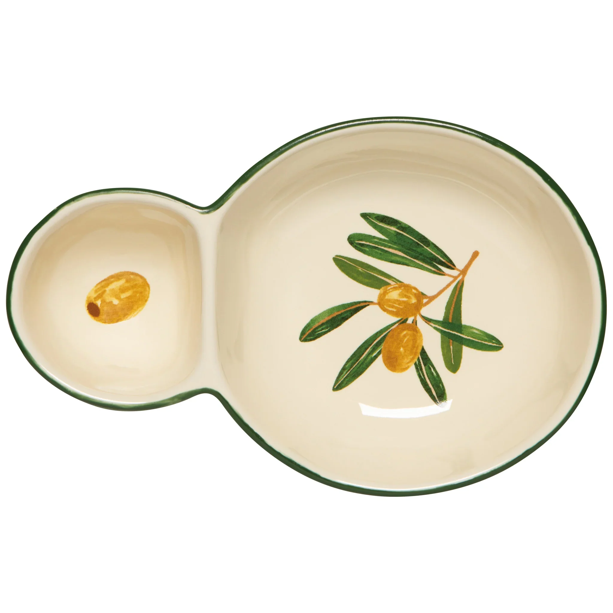 DANICA - DISH DIVIDED OLIVE