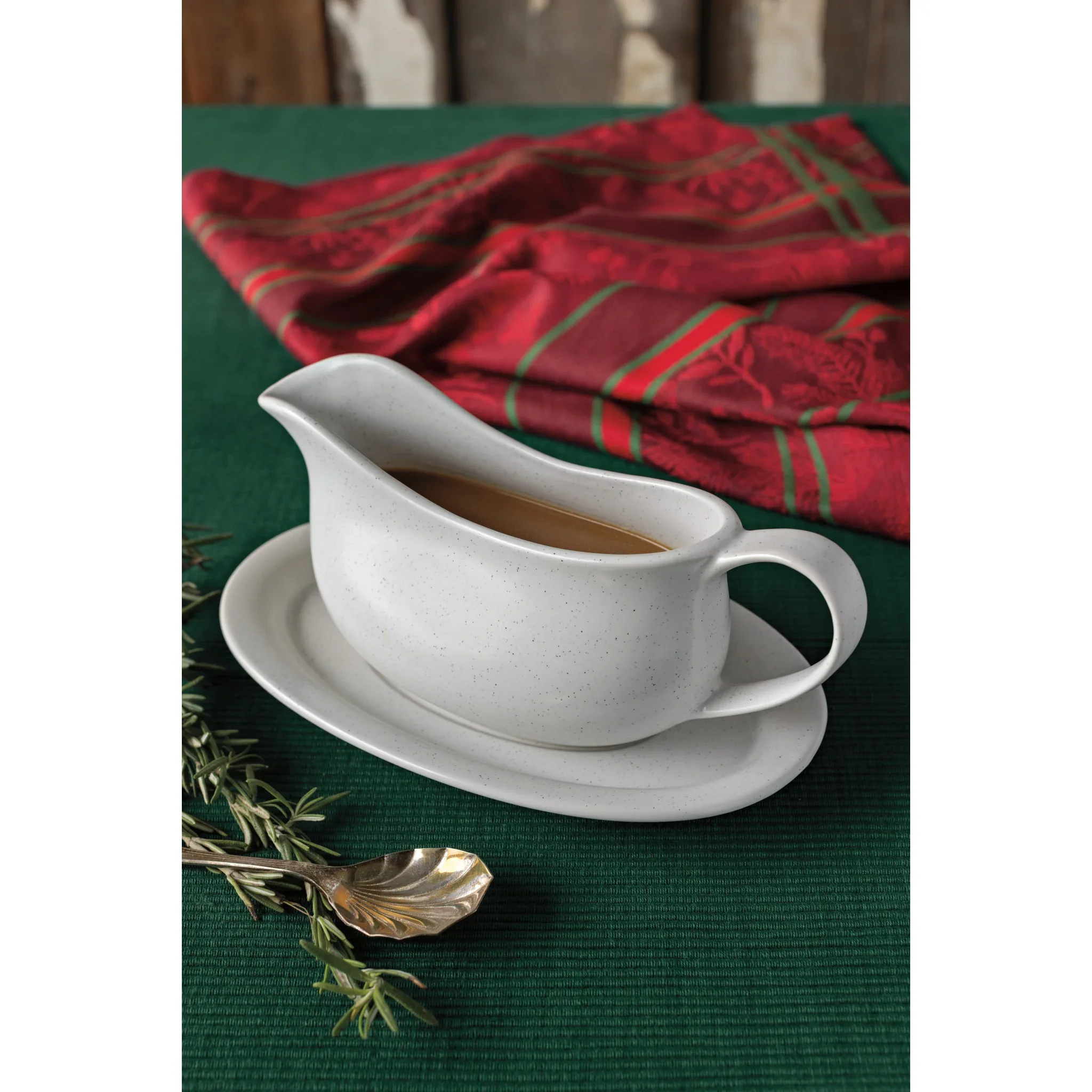 DANICA - GRAVY BOAT WITH SAUCER WHITE - Image 2