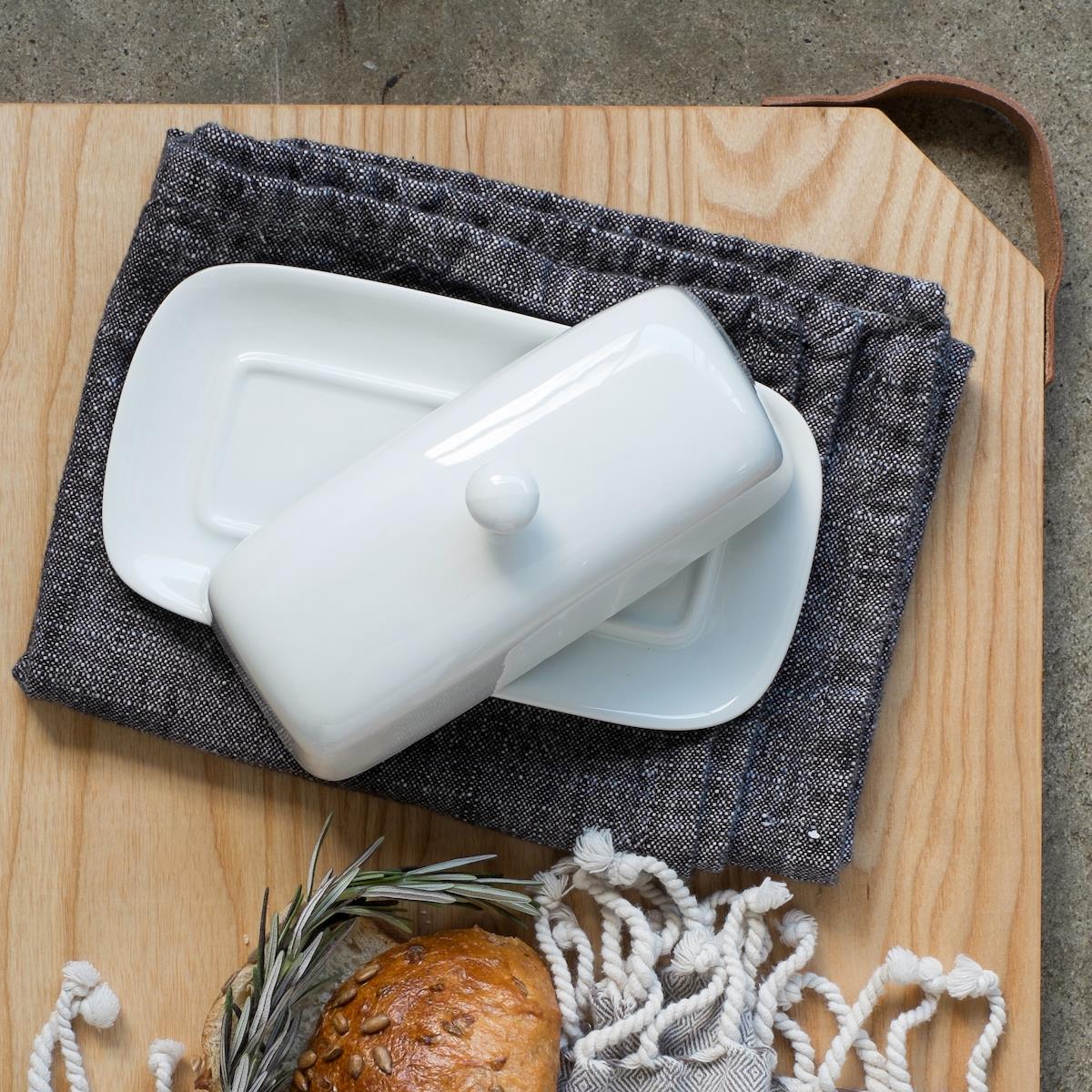 DANICA- Rectangular Butter Dish White - Image 3