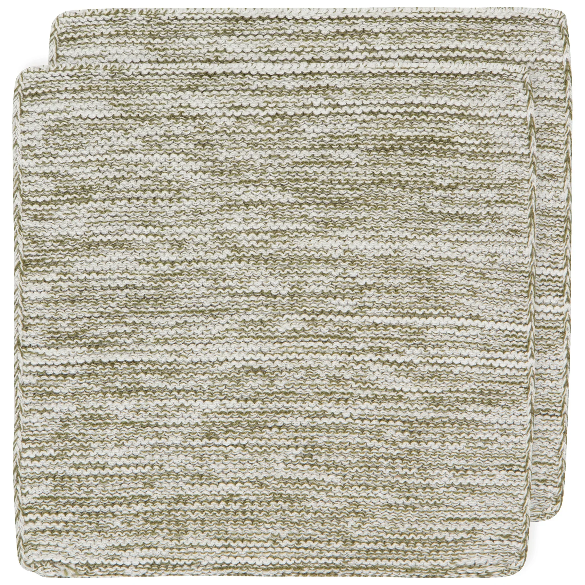 DANICA - SET/2 KNIT DISHCLOTH OLIVE - Image 2