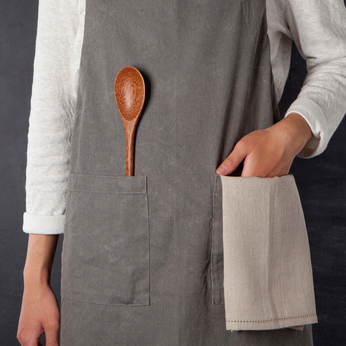 DANICA- Shadow Gray Stonewash Apron - Image 2