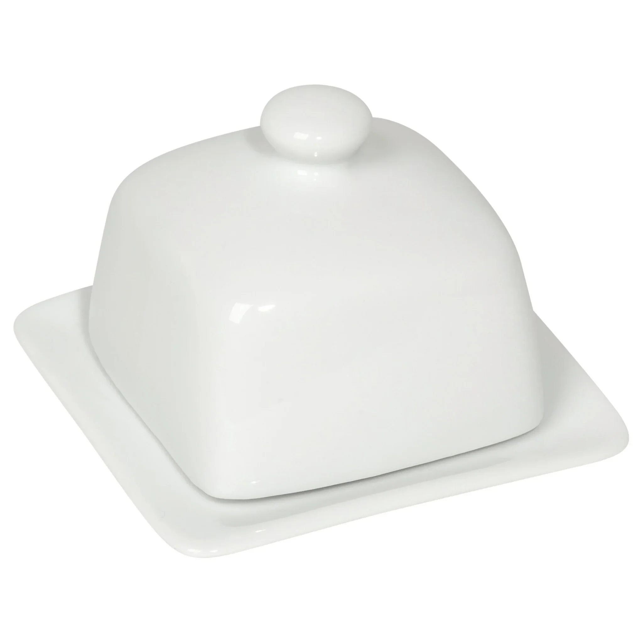 DANICA - WHITE SQUARE BUTTER DISH