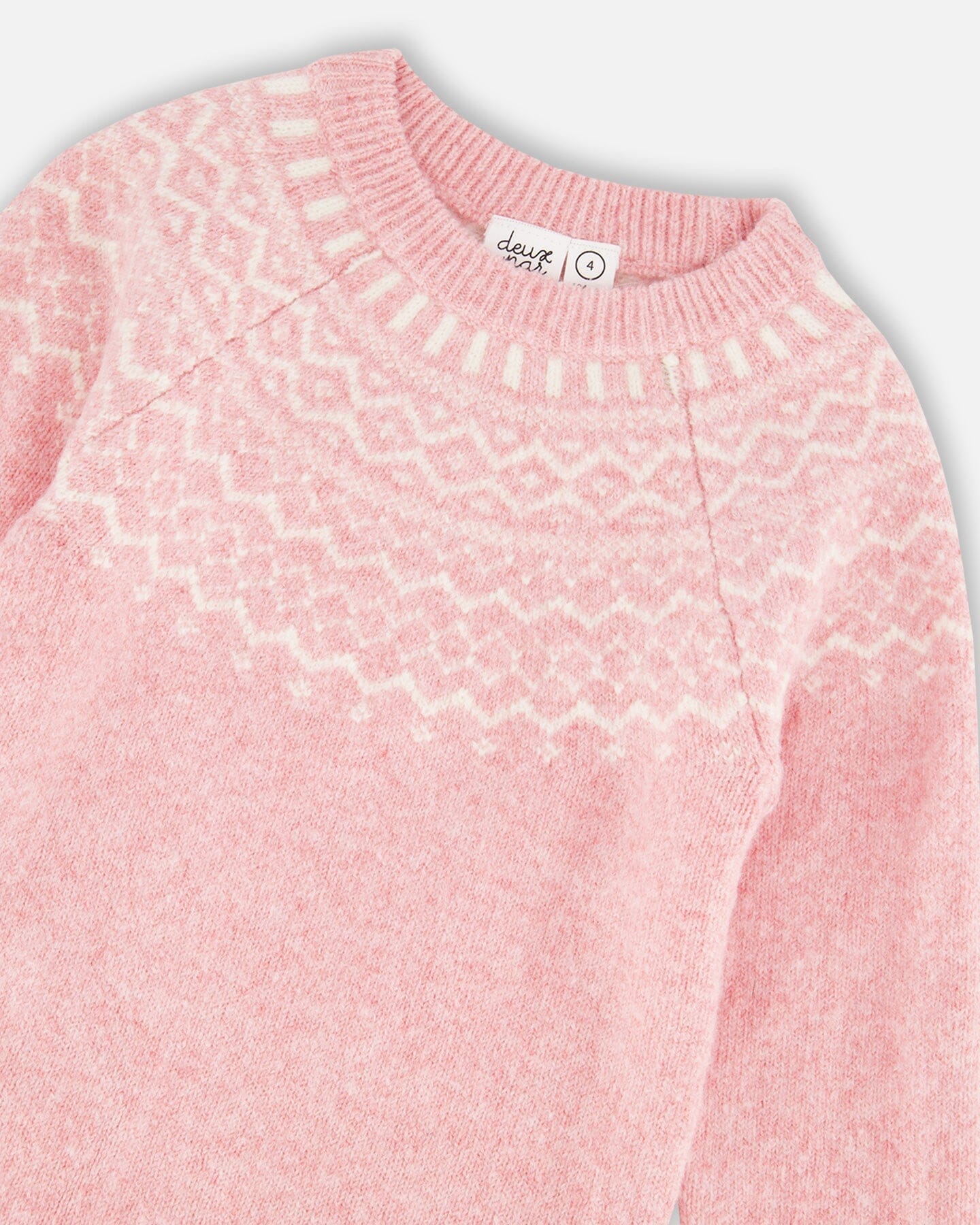 Deux Par Deux - Knitted Kids Dress w/Jacquard #H20MT86 - Image 4