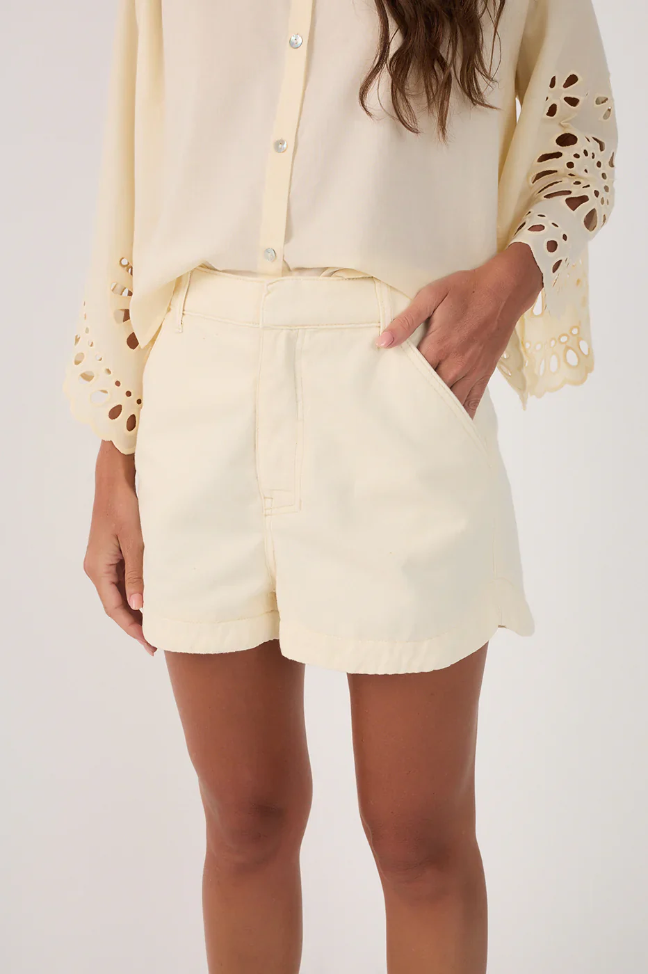 DRESS TO - WOMEN'S COTTON TWILL SHORTS - Image 4