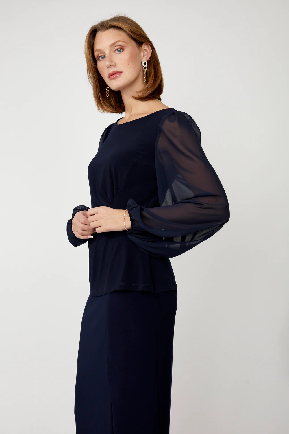 FRANK LYMAN- Women's Elegant Boat Neck Pullover Top - Image 2