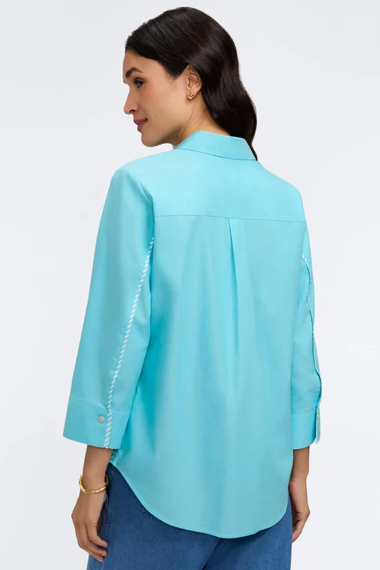 FOXCROFT - WOMEN'S MARGIE 3/4 SLEEVE SHIRT - Image 3