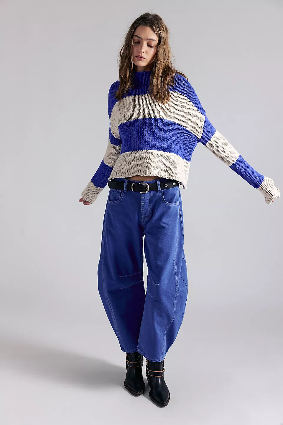 FREE PEOPLE - OPAL RUGBY STRIPED SWEATER