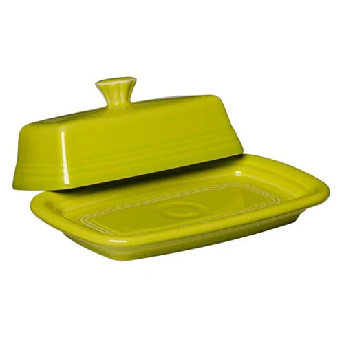 FIESTA WARE-BUTTER DISH EXTRA LAREGE LEMONGRASS