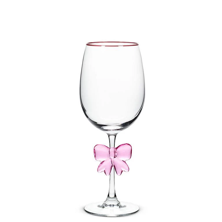 Abbott - Goblet w/Lg Pink Bow-8.5"H(16oz)