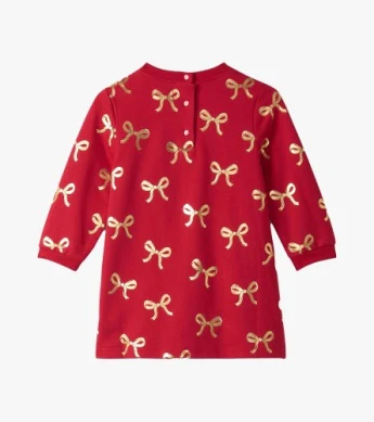 HATLEY - BABY & TODDLER GOLD RIBBON DRESS - Image 2