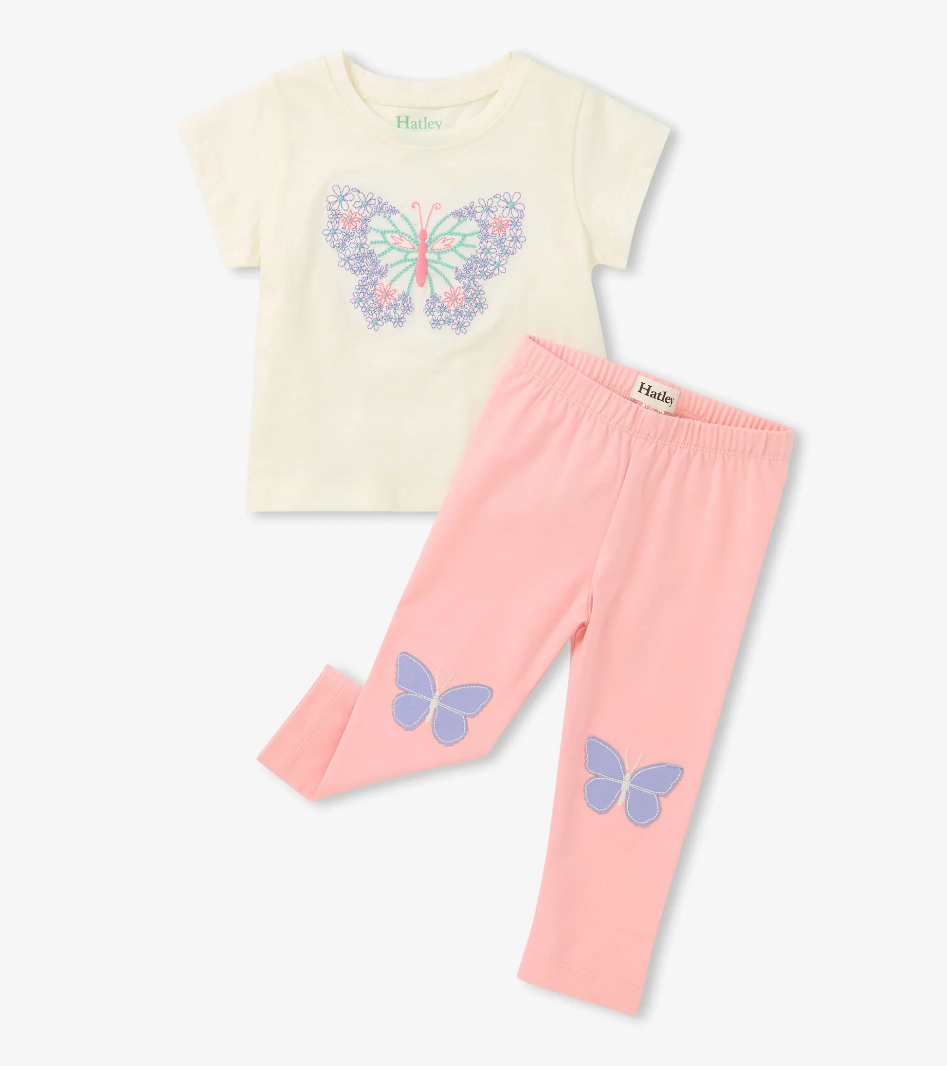 HATLEY - KIDS BUTTERFLY TEE AND LEGGING SET