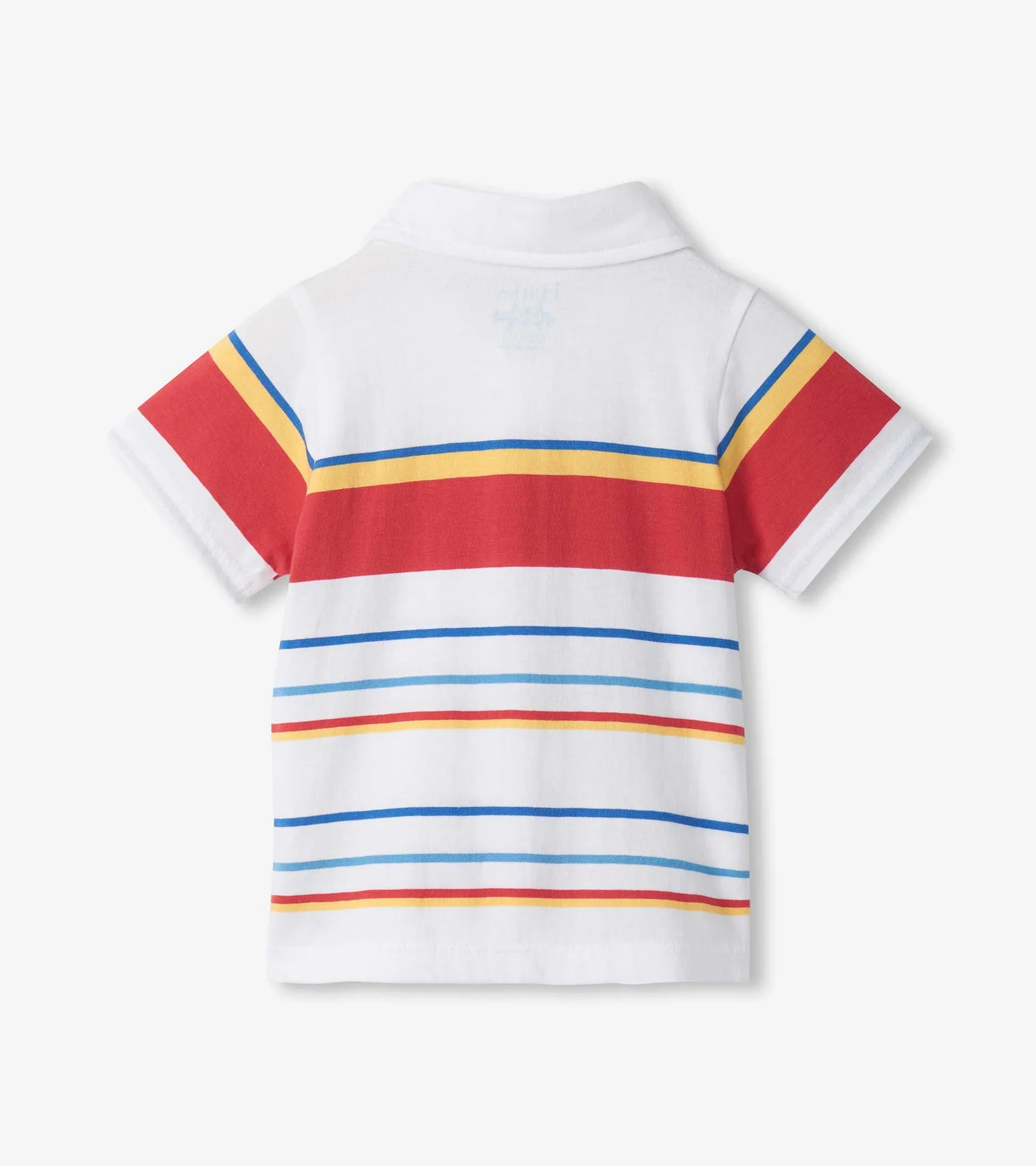HATLEY -  KIDS SEASCAPE STRIPES PEACHED JERSEY POLO TEE - Image 2