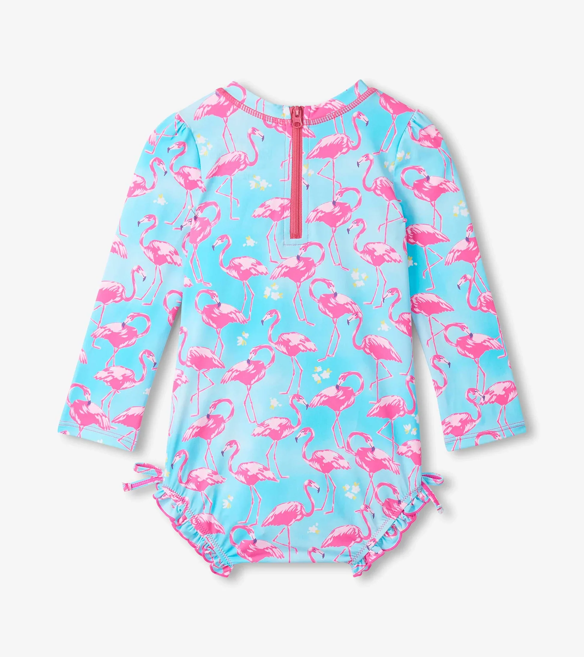 HATLEY -  KIDS WHIMSICAL FLAMINGOS RASHGUARD SWIMSUIT - Image 2