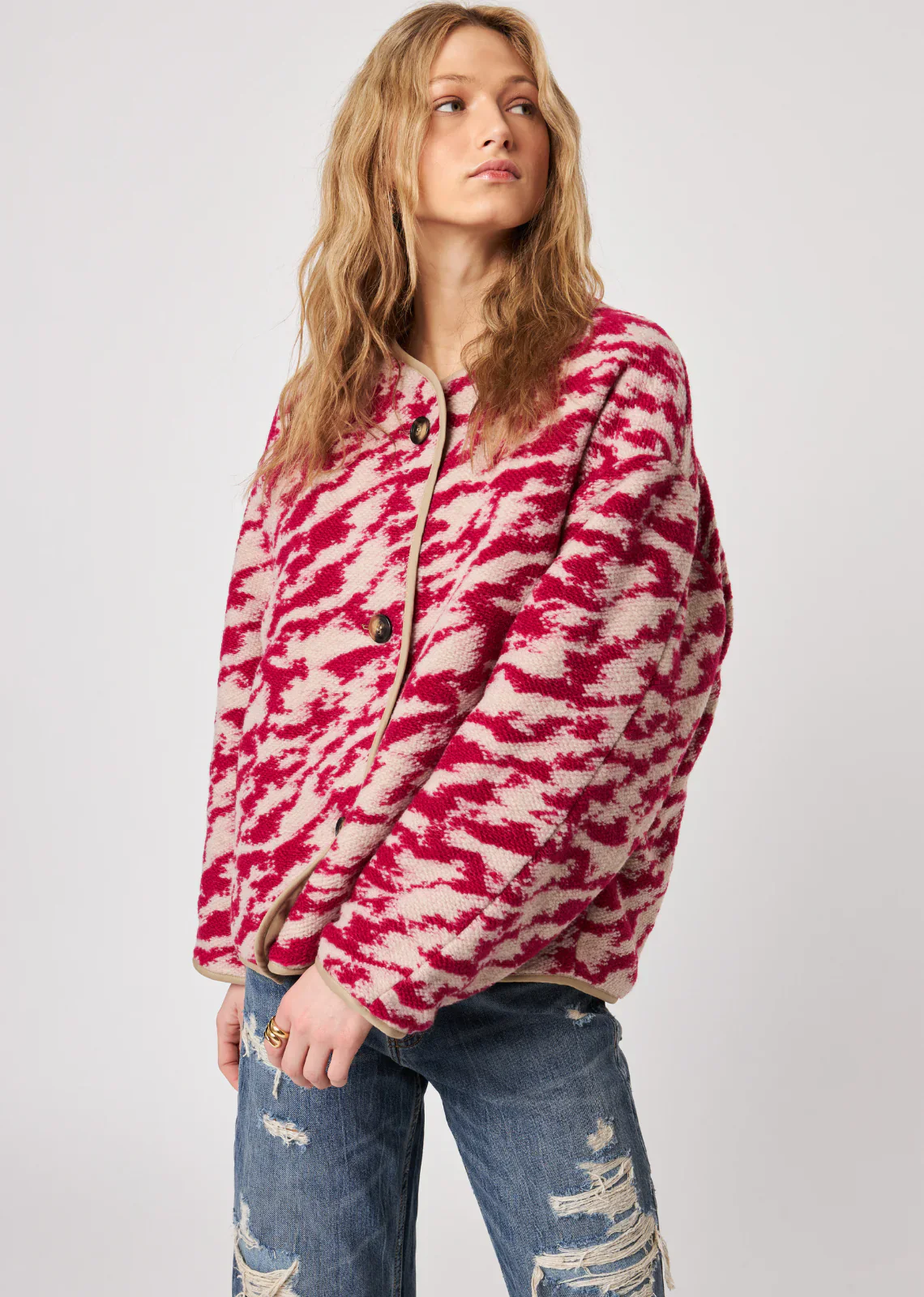 JOHN + JENN - WOMEN'S QUINCY SWEATER JACKET (REVERSIBLE) - Image 3