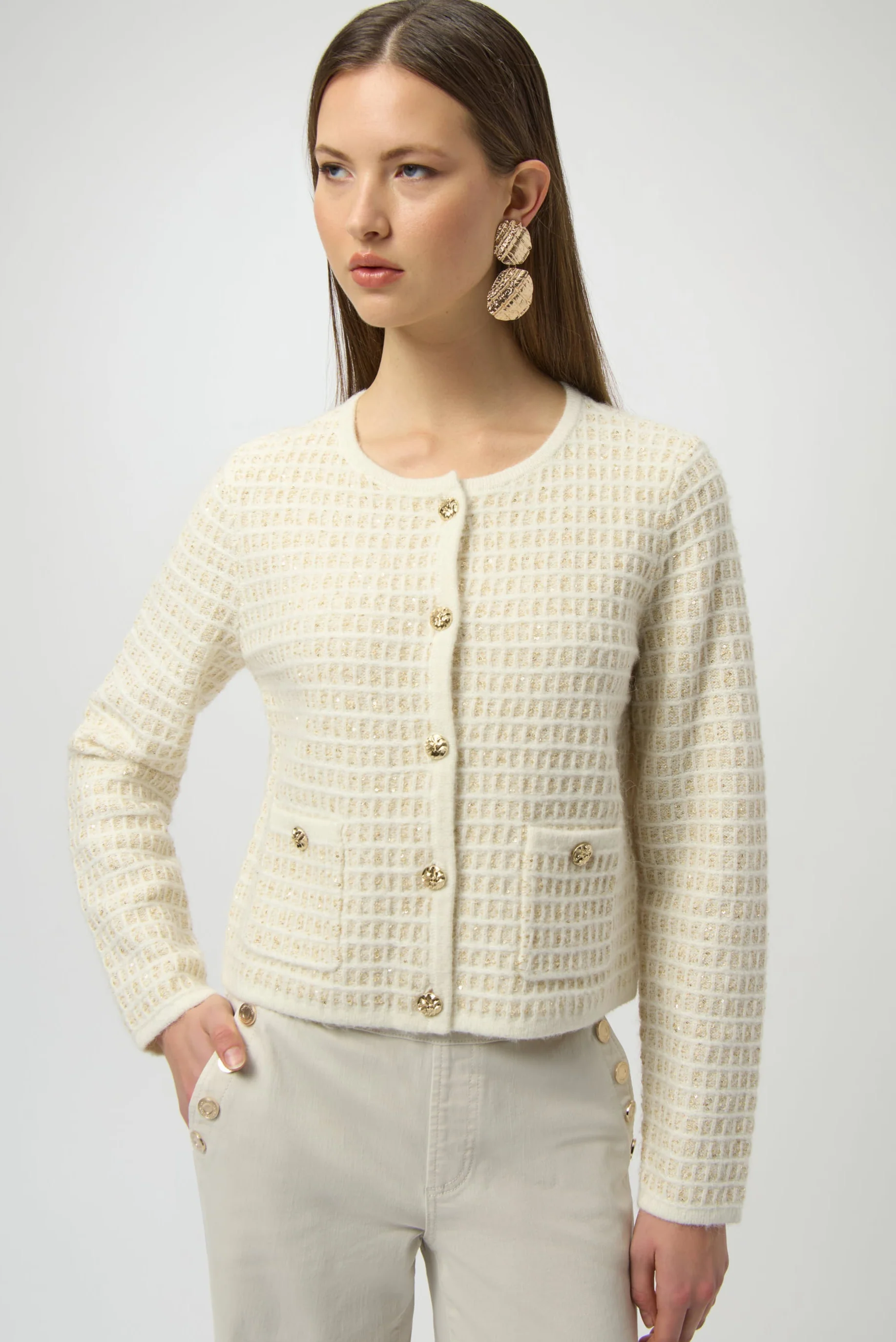 JOSEPH RIBKOFF- WOMEN'S FORMAL ROUND NECK TOP