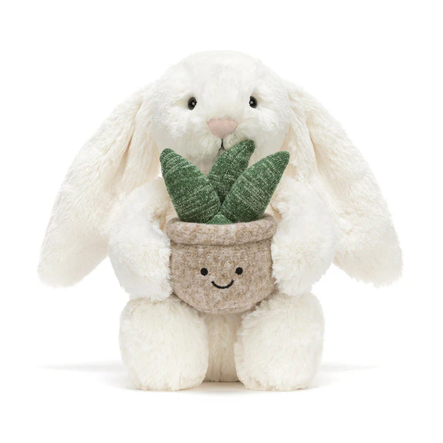 JELLYCAT - CREAM BUNNY WITH PLANT
