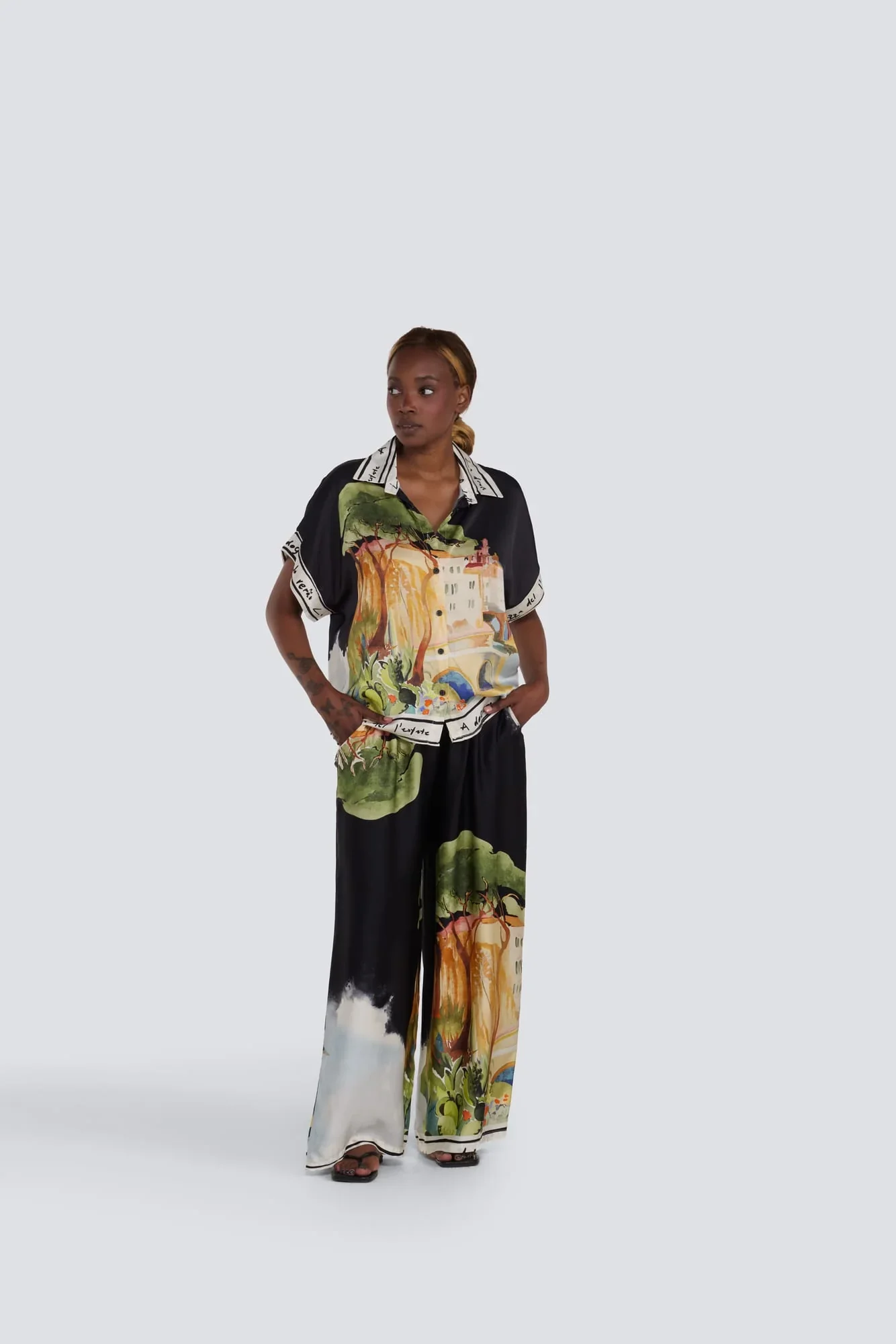 JESSICA LAURA - ITALY PRINT SILK TOP - Image 2