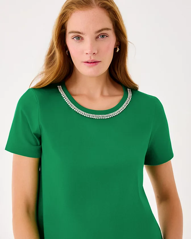 LILLY PULITZER - WOMEN'S CLAIRMONT RHINESTONE TOP - Image 6